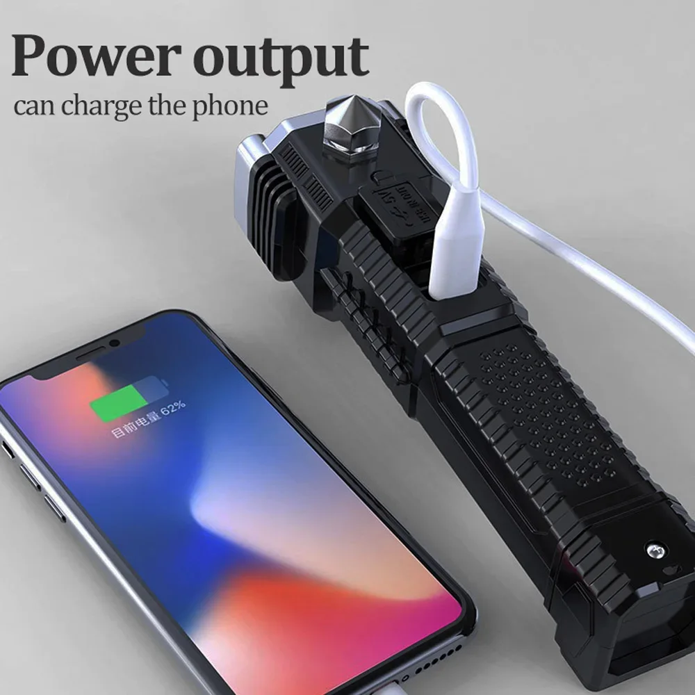 كشاف محمول متعدد الوظائف مع كشاف محمول - Portable LED Flashlight - 8 in 1
