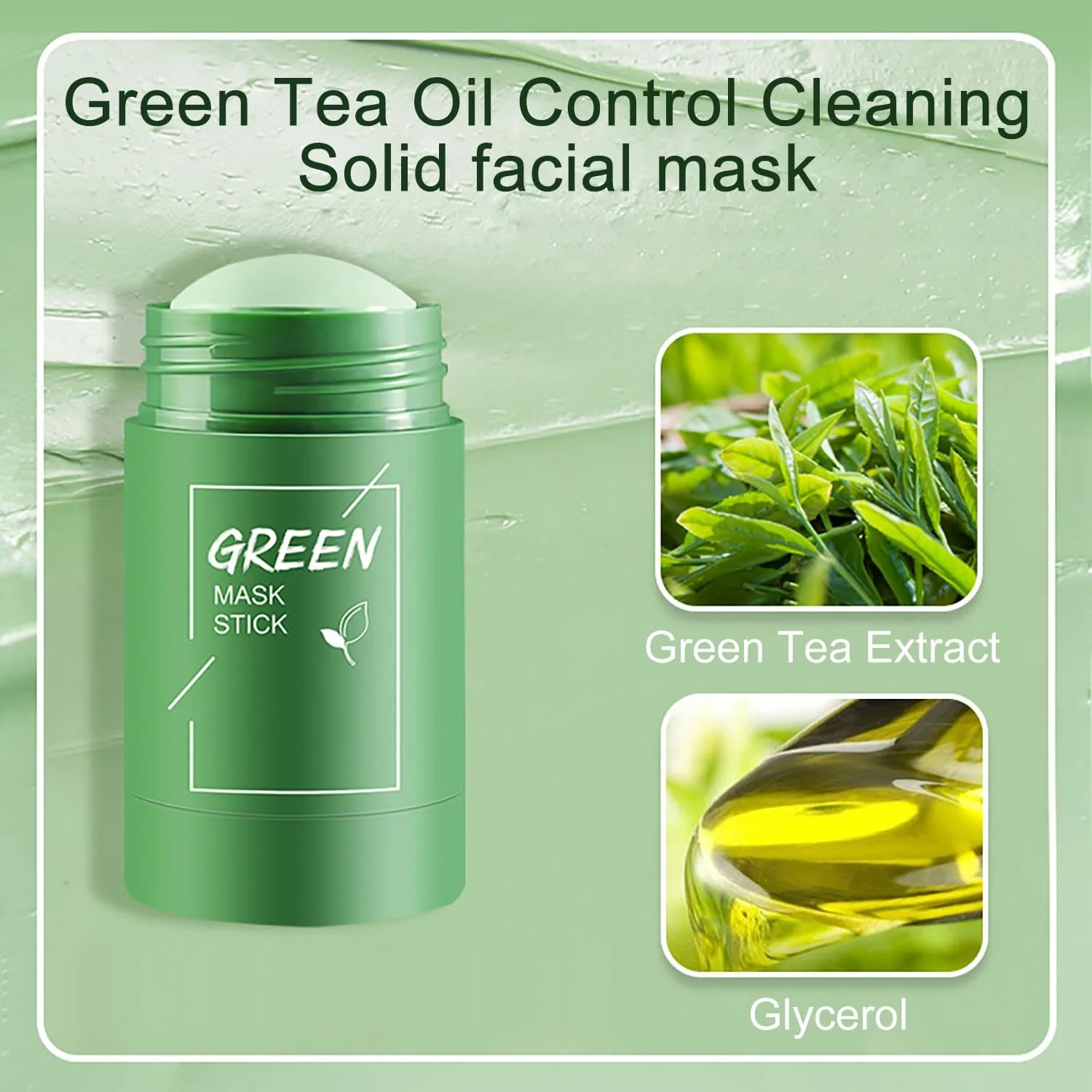 ماسك الشاي الأخضر لتنظيف البشرة - Natural clay mask