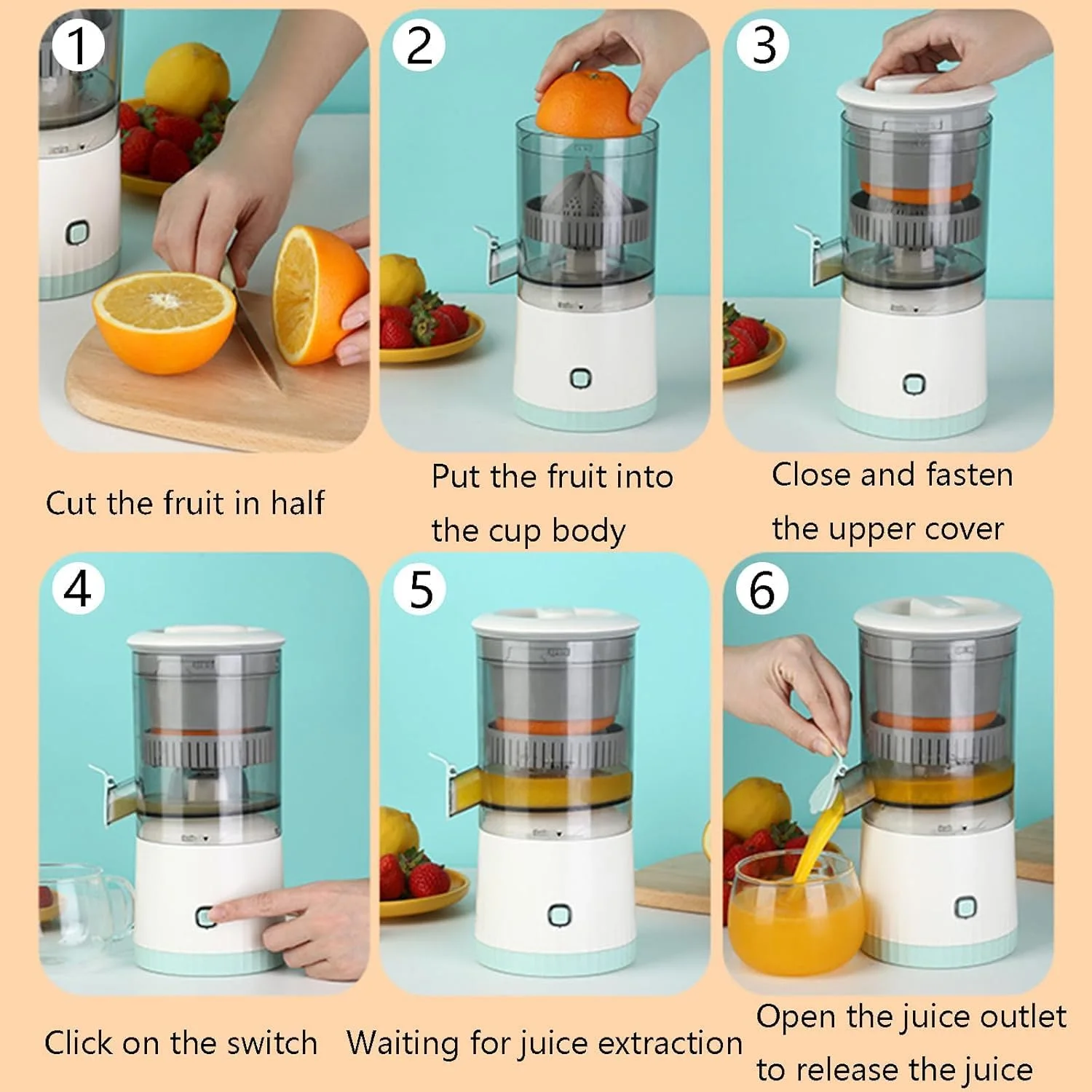 عصارة كهربائية محمولة - Portable Electric juicer