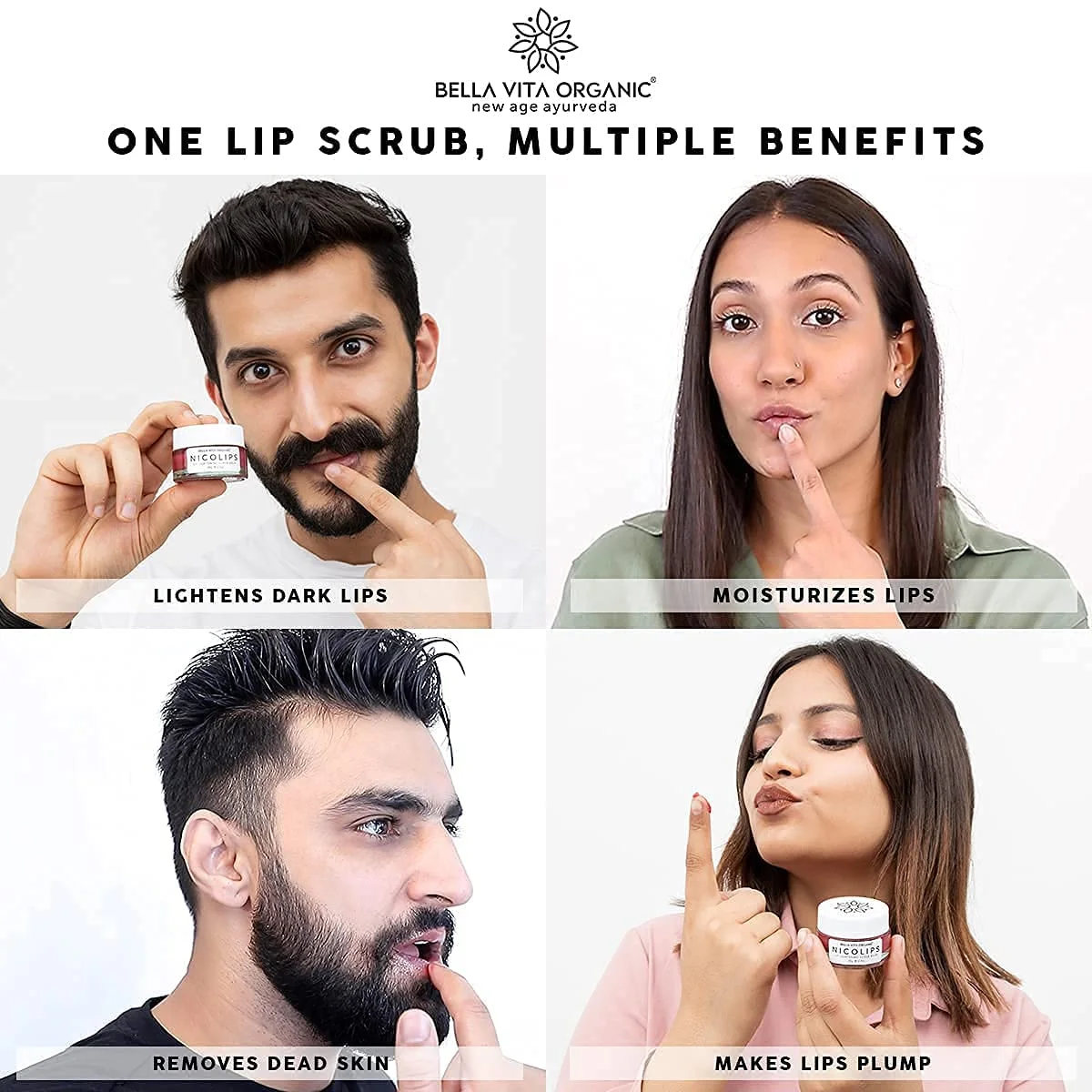 نيكوليبس بيلا فيتا اورغانيك - Lip Scrub Balm