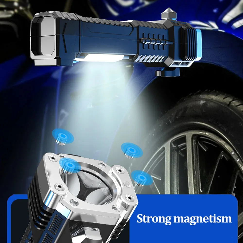 كشاف محمول متعدد الوظائف مع كشاف محمول - Portable LED Flashlight - 8 in 1