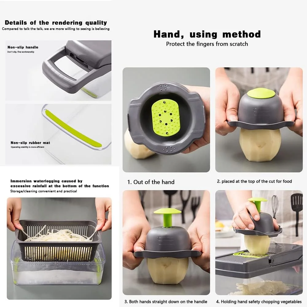 قطاعة خضروات متعددة الوظائف 12 في 1 - Multifunctional Vegetables Peeler 12in1