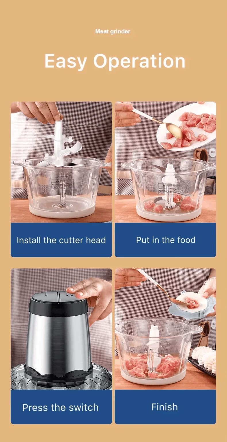 هاشور لحم متعدد الوظائف - Multifunctional electric meat grinder
