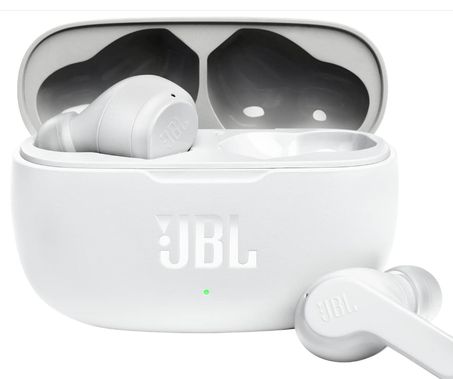 صوت عميق وقوي، بطارية تدوم حتى 20 ساعة، اتصال مزدوج، مساعد صوتي، ملاءمة مريحة، مقاومة للعرق IPX2،سماعات أذن لاسلكية حقيقية JBL Wave200