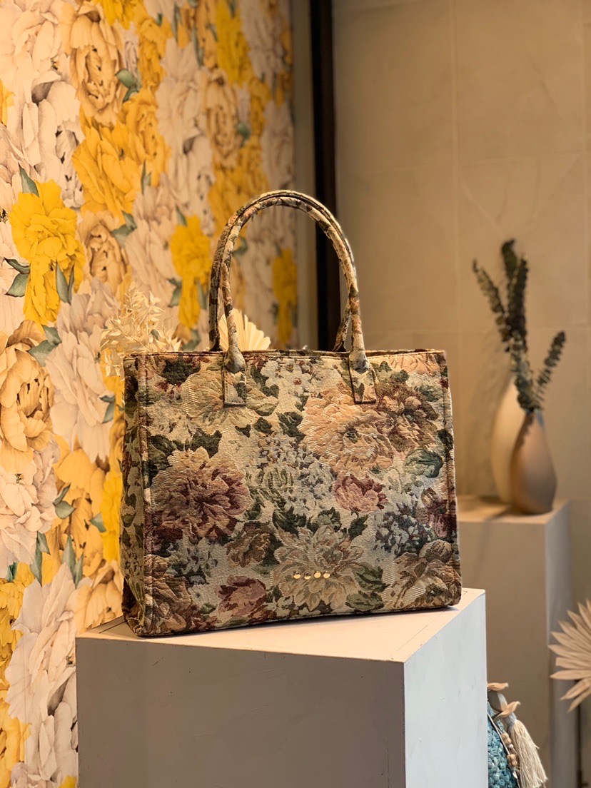 Sac Cabas en Tapisserie Florale Vintage