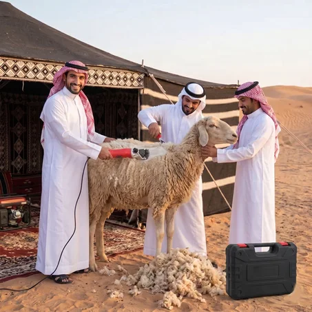 جهاز قصّ صوف الحيوانات الكهربائي المتكامل الذكي  (عرض محدود )