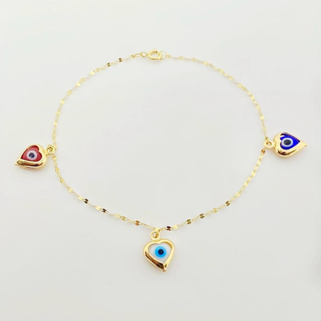 18K GOLD Evil EYE  Bracelet