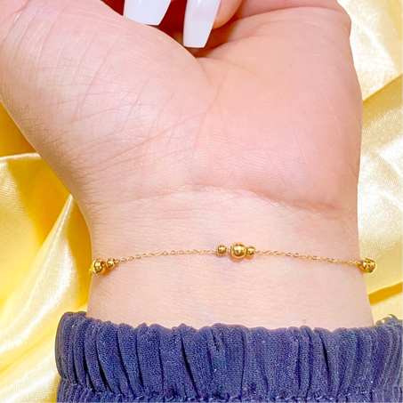 18K 3 Ball Bracelets Gold