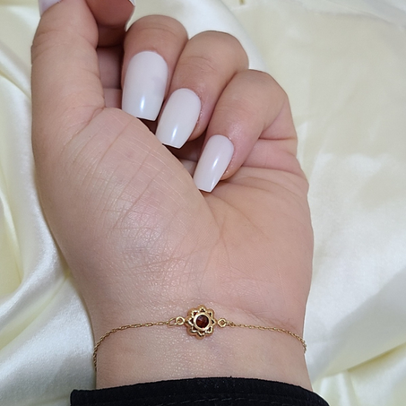 18K Red Dragon Eye bracelet Gold