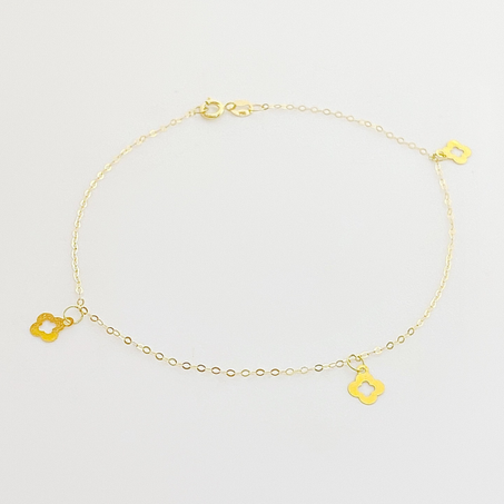 2 Piec Bracelet Flower 18K GOLD