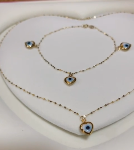 18K Gold Necklaces and Bracelet