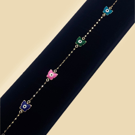 18K Butterfly Gold Bracelet