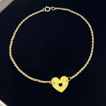 18K Heart Bracelets Gold