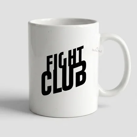 Mug "Fight Club" – Design Typographique Minimaliste