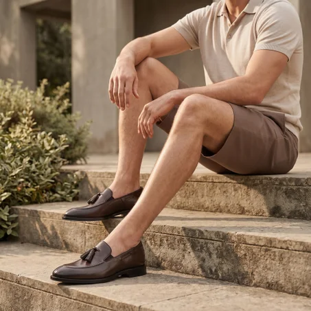 Reign: Mocassin Homme - Cuir Marron