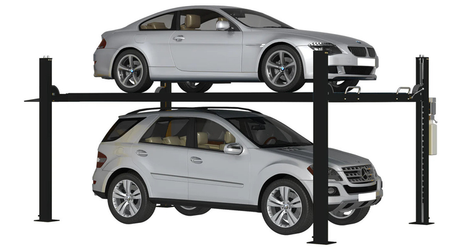 APlusLift 10,000LB 4-Post Portable Parking Storage Service Car Lift - HW-4P10S