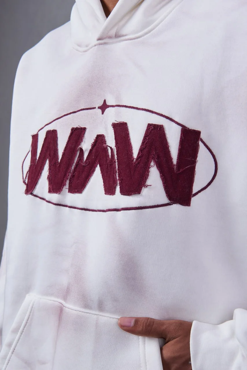 Sweat à Capuche Oversize WAW – Effet Délavé Vintage & Style Streetwear