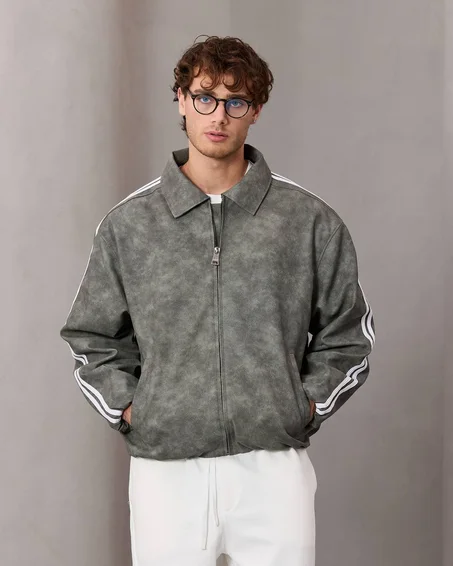 Veste Streetwear Gris Fumé – Style Urbain