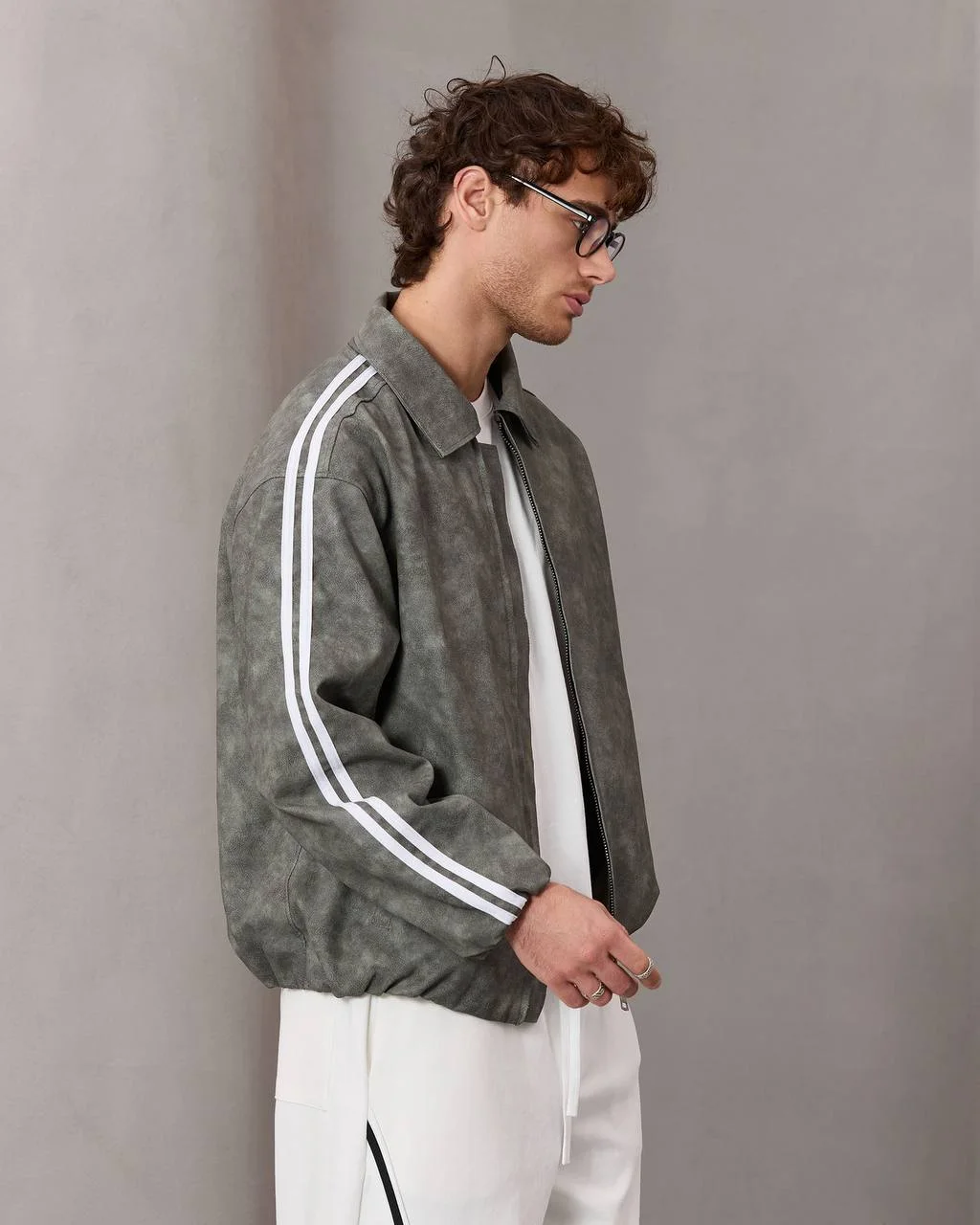 Veste Streetwear Gris Fumé – Style Urbain