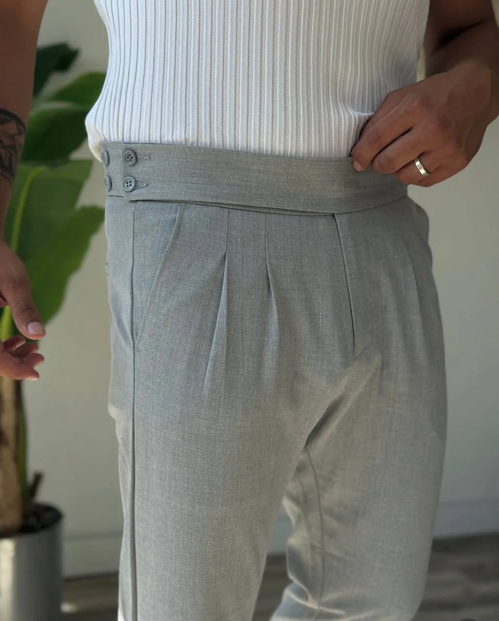 Pantalon Haute Ceinture à Pinces – Élégance Moderne & Coupe Premium