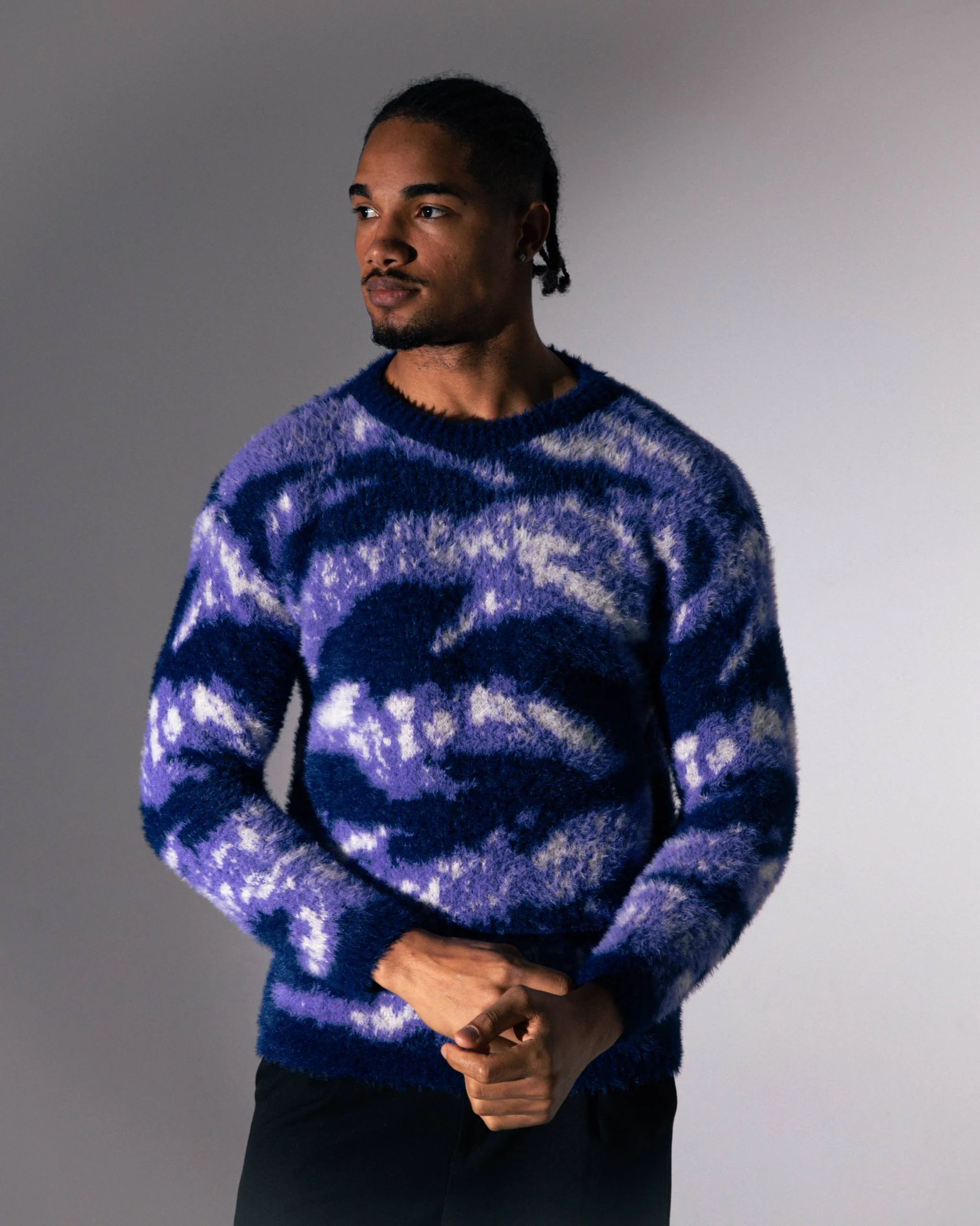 Pull Camouflage Shaggy – Texture Ultra Douce & Look Tendance