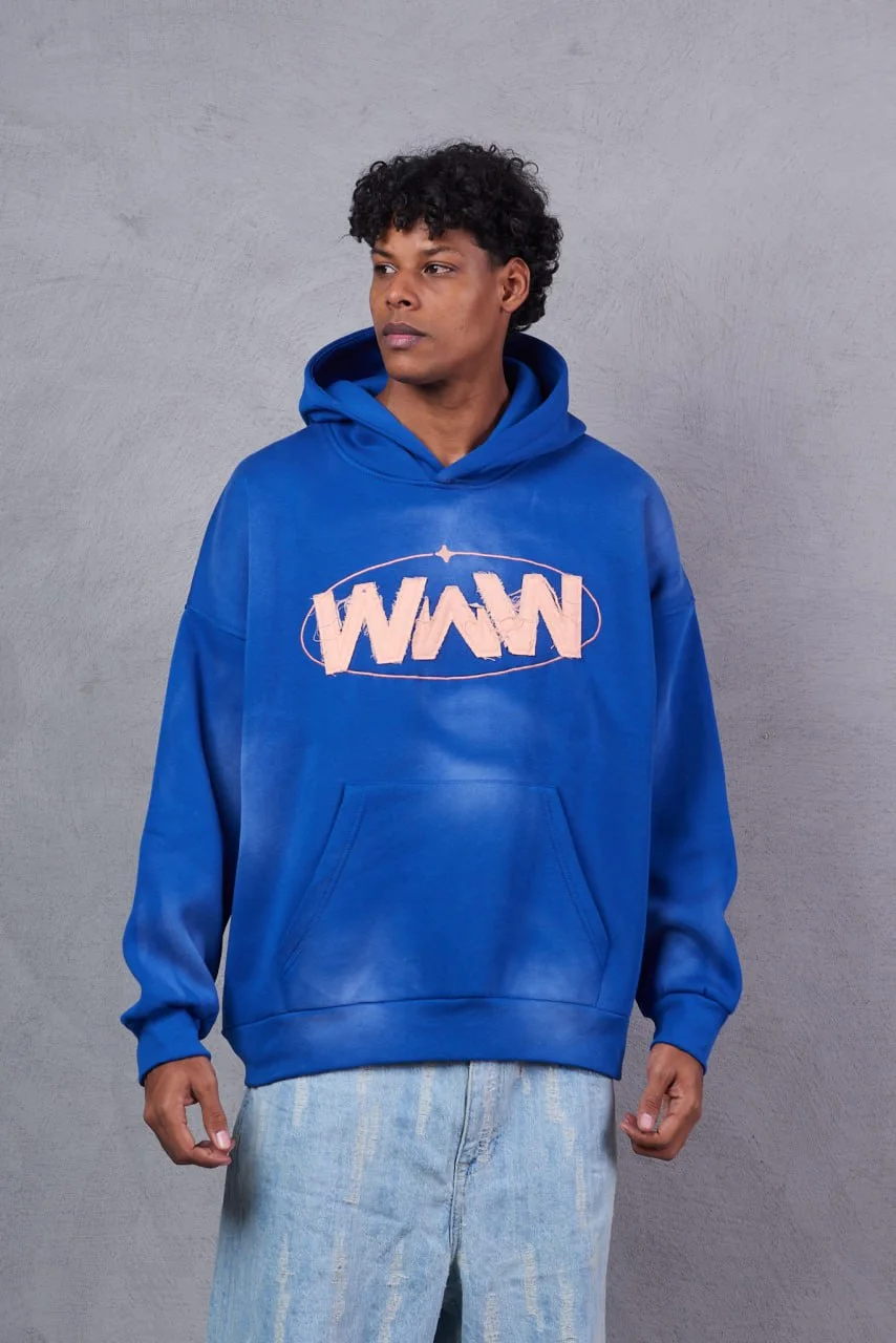 Sweat à Capuche Oversize WAW – Effet Délavé Vintage & Style Streetwear