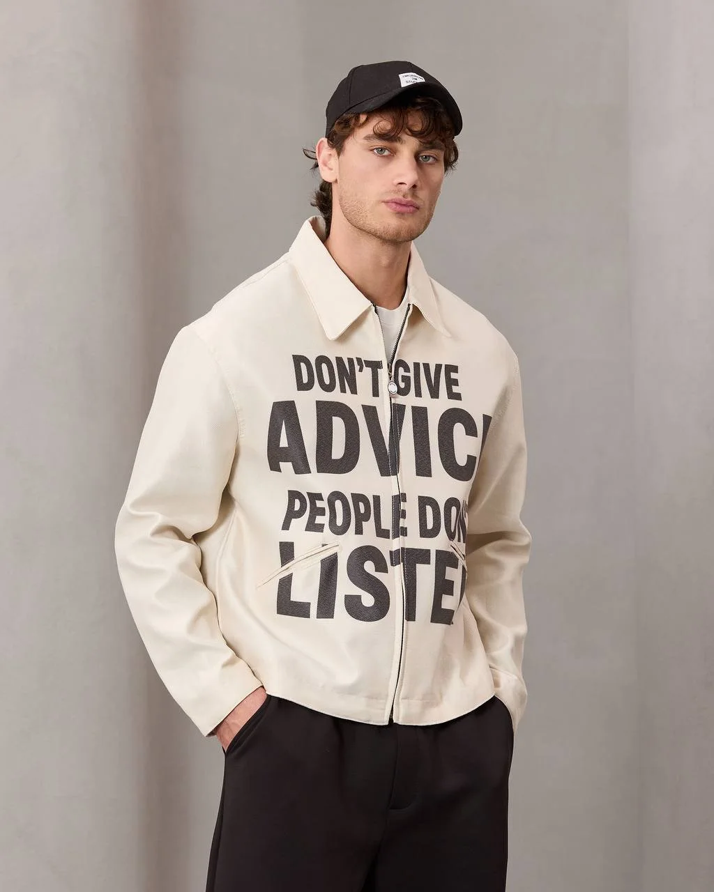 Veste “Don’t Give Advice” – Streetwear Minimal & Attitude