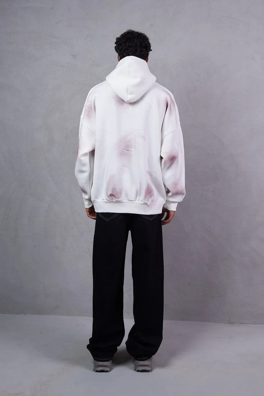 Sweat à Capuche Oversize WAW – Effet Délavé Vintage & Style Streetwear