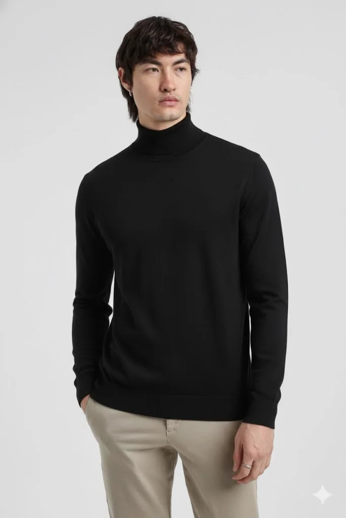 Tricot Col Roulé Homme – Élégance Classique & Style Premium