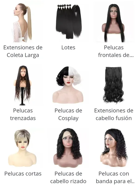 Pelucas de  cabello