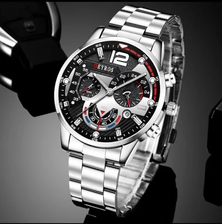 Reloj de pulsera de cuarzo para Hombre, cronógrafo de lujo