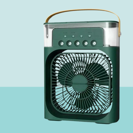 مروحة محمولة 3 في 1 – مرطب هواء صغير USB، مروحة تبريد بضباب الماء، مع ضوء LED ليلي، مثالية للمنزل أو المكتب