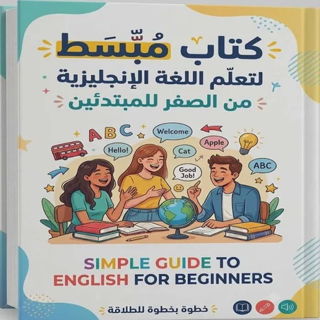 كتاب مُبَسَّط لتعلم اللغة الإنجليزية من الصفر للمبتدئين (دليل رقمي PDF)