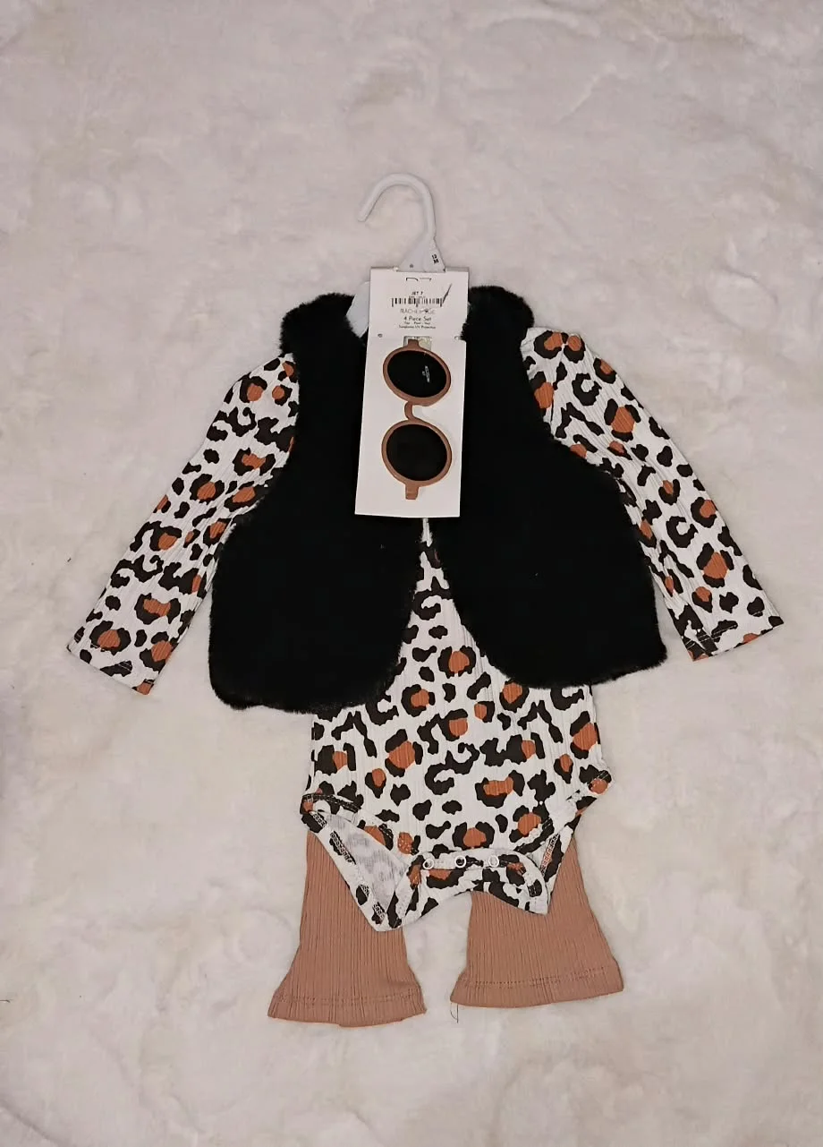 4En 1 Gilet Pantalon Salopette Lunettes