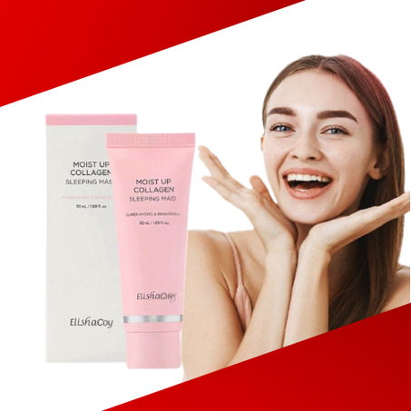 قناع النوم بالكولاجين لترطيب وتجديد البشرة
