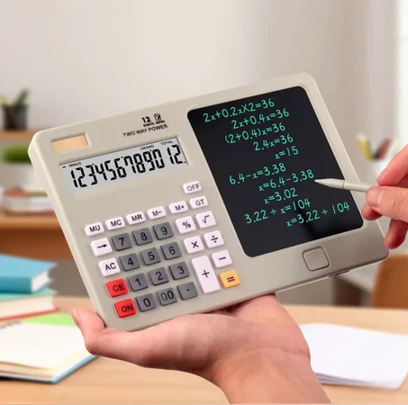 آلة حاسبة محمولة بشاشة كتابة