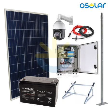 KIT VIDEOSURVEILLANCE SOLAIRE CAMERA PTZ