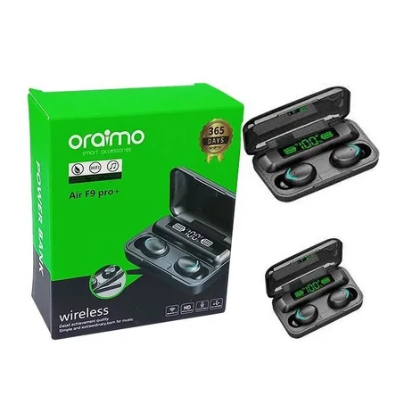 Oraimo Ecouteur sans fil - F9 pro plus - power Bank V5.1 - Affichage LED