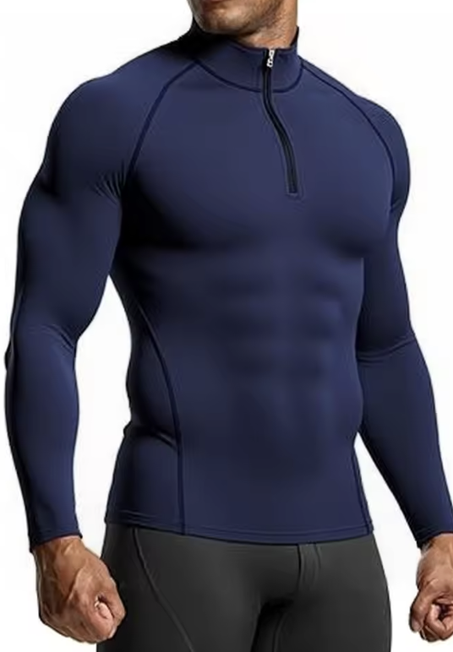 025 New Men Sportswear Fitness Top Gym Shirts Quick-drying Breathable Slim Long-sleeved T-shirt Running Training Clothes Autumn