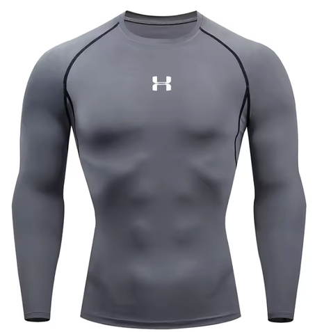 Men Sport T-shirt Quick Dry Bodybuilding Running Shirt Long Sleeve Compression Top Gym T Shirt Men Fitness Tight Rashgard