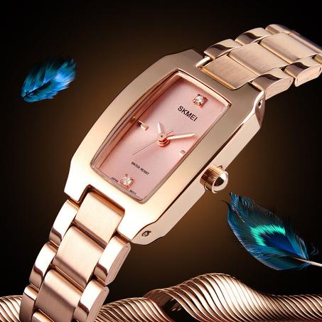 Montre-bracelet pour femme SKMEI à quartz montres luxe or femmes fille mode cadeau