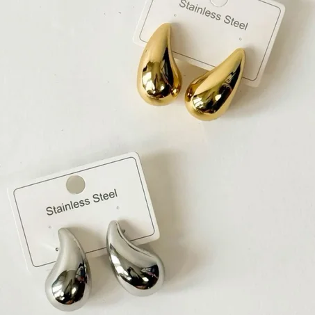Boucles d'oreilles Goutte d'eau Acier inoxydable