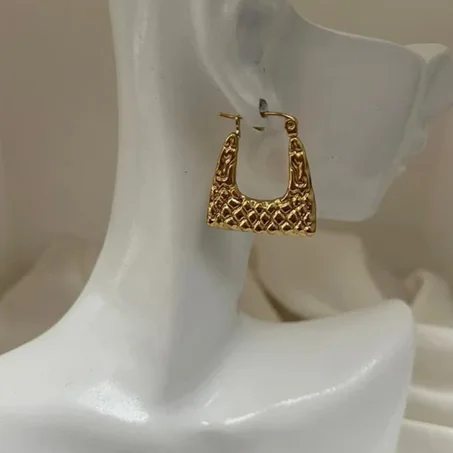 Créoles dorées en acier inoxydable