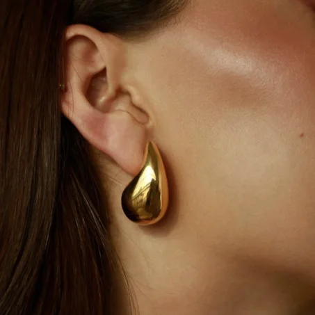 Boucles d'oreilles Goutte d'eau Doré Acier inoxydable