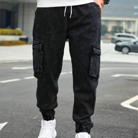 Pantalon Cargo Jogger Noir Streetwear