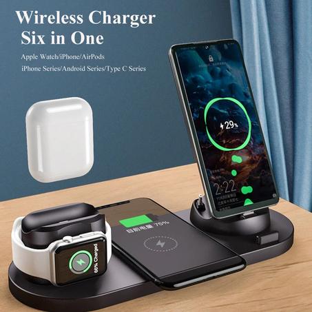 6 in 1 Charger Dock    شحن سريع وتوافق متعدد