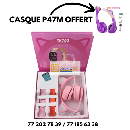 Pack TK702 Smartwatch + Casque P47M Offert - Édition Spéciale