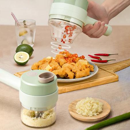 4 في 1 مجموعة قطاعة خضروات كهربائية محمولة باليد