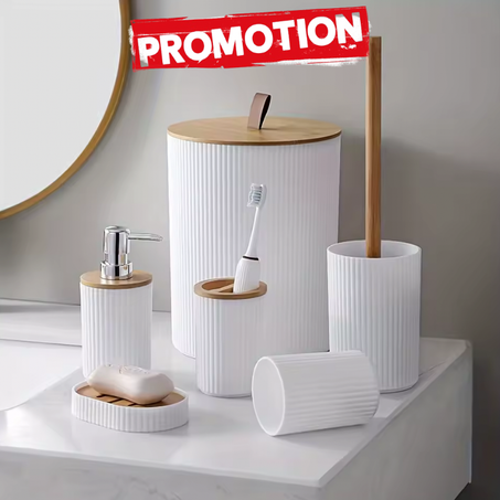 مجموعة 6 قطع إكسسوارات الحمام