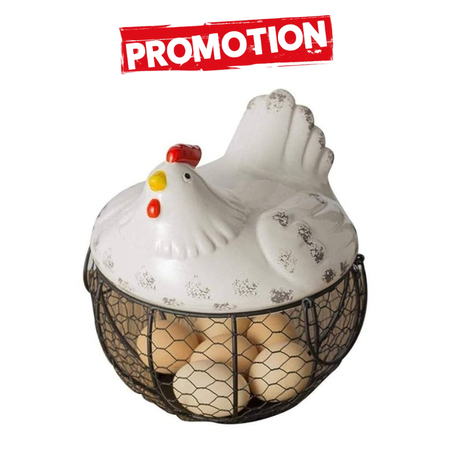 سلة تخزين البيض على شكل دجاجة